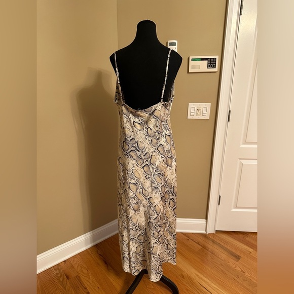 Paperheart Animal Snake Python Print Slip dress satin. Size L. NWOT - Picture 5 of 13